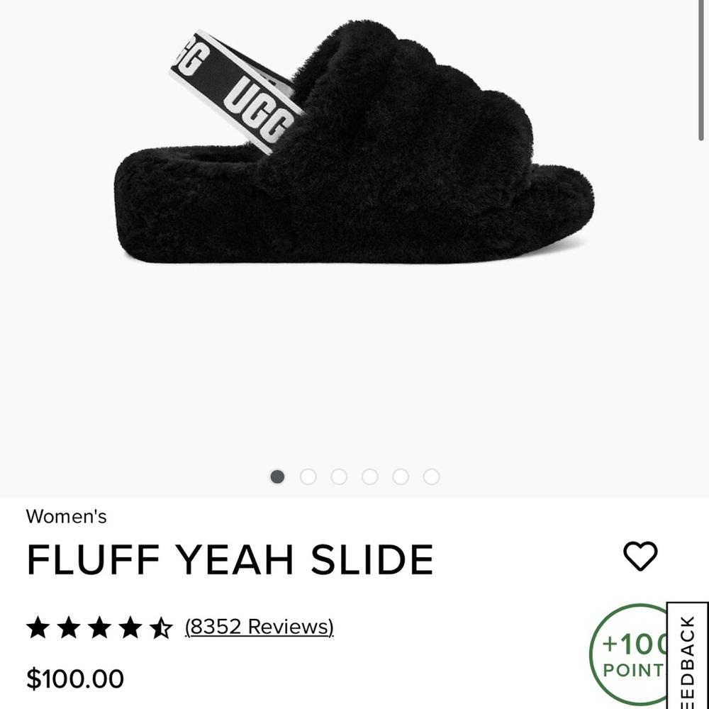Ugg Fluff Yeah Slide- Black